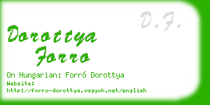dorottya forro business card