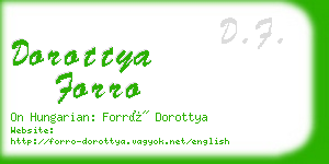 dorottya forro business card